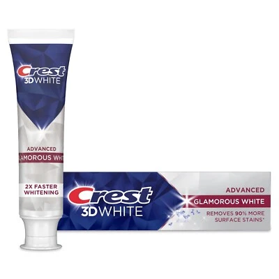 Crest 3D White Glamorous White Dentifrice 107 g, 3D Blanc Glamour, VENDEUR UE - Photo 1/4