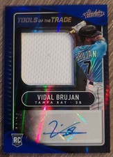 2022 Panini Absolute Vidal Brujan Tools of the Trade Rookie Jersey Auto /75