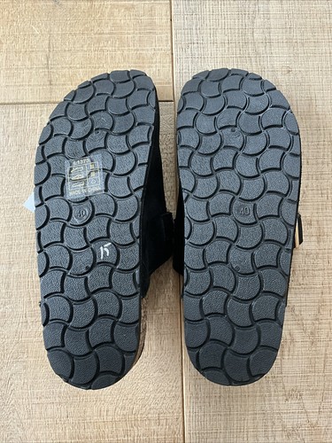 BNWT Sergio Todzi Black Fabric Faux Suede Mule Slider Slipper Size 7 / 40 - Picture 5 of 7