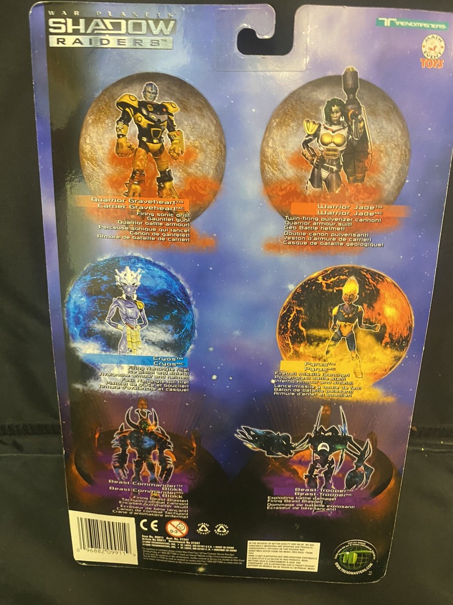 4 Piece War Planets Shadow Raiders Cryos Jade Blokk Pyrus Action