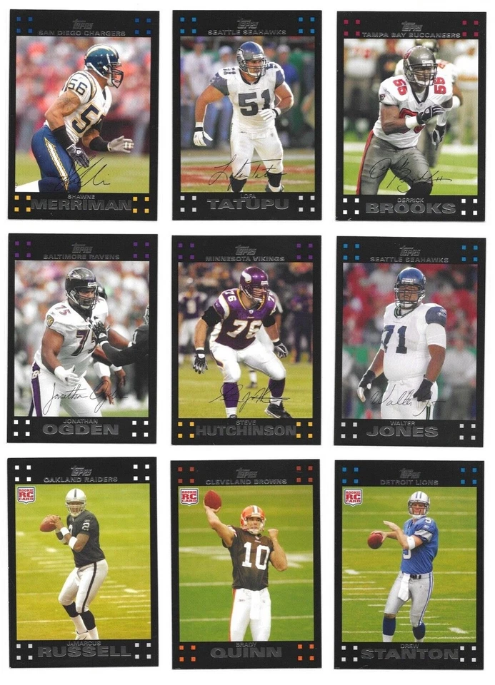 2007 Topps NFL Football Trading Cards / You Choose #s 251 - 440 / mb7 - Image 4 of 4