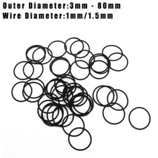 NBR Metric Nitrile Rubber O Ring Black Seal Orings Gasket 1/1.5mm Cross Section