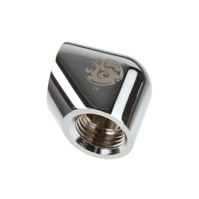 Bitspower Adapter 90 Grad 2x G1/4 Zoll - shiny silver
