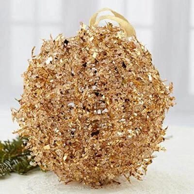 FACTORY DIRECT CRAFT Metallic Gold and Acrylic Ice Kissing Ball