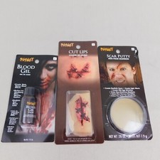 Halloween Makeup Lot Scar Putty Blood Gel Latex Cut Lips Wound Prosthetic 4063