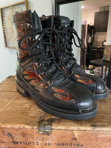 Womens Element X Leather Flames Fire 