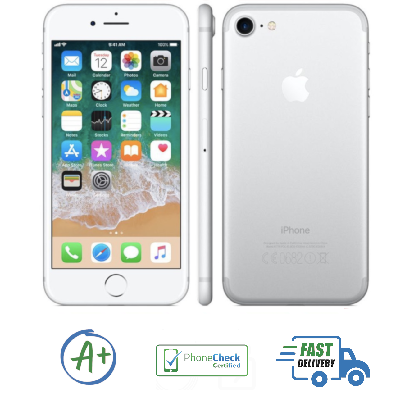 Apple Iphone 7 128gb Silver Cricket A1778 Gsm For Sale Online Ebay