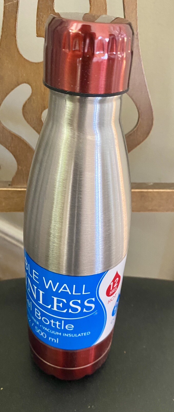 Water Bottle 17 Oz Stainless Steel Double Wall Vacuum Insulated Sports NEW