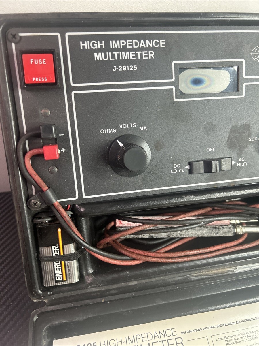 Vintage KENT MOORE TOOL J-29125 HIGH IMPEDANCE MULTI-METER Vintage KENT MOORE TOOL J-29125 HIGH IMPEDANCE MULTI-METER