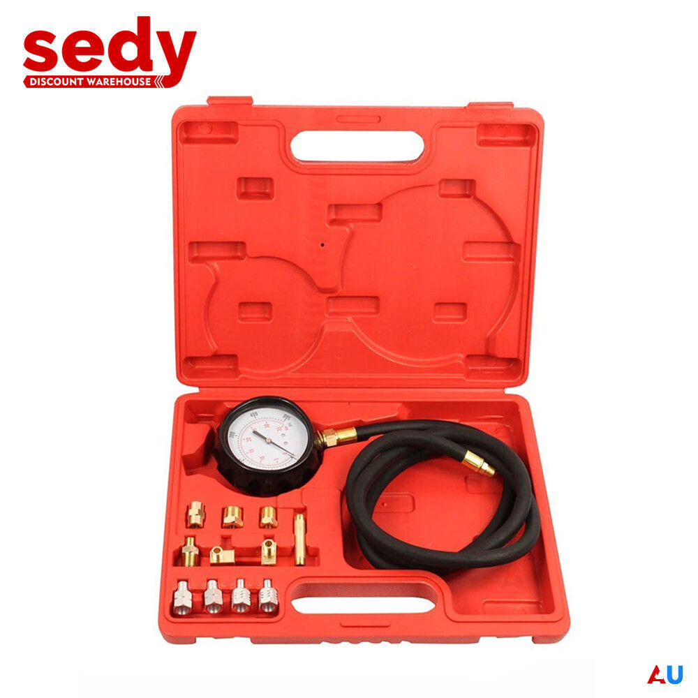 12pcs Engine Oil Pressure Test Kit Transmission Fluid Tester Gauge