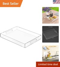 Modern Decorative Serving Tray 12x16 in Clear Acrylic - Perfect for Entertaining
