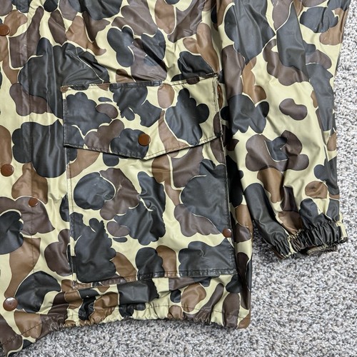 Vintage Columbia Jacket Men’s Large Brown Duck Camo Rain Coat Hunting Waterproof - Picture 4 of 11