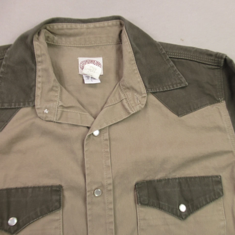 Camisa Gibson Para Hombre Grande Regular Manga Larga Bolsillos Frontales a Presión Exterior Foto 2 de 4