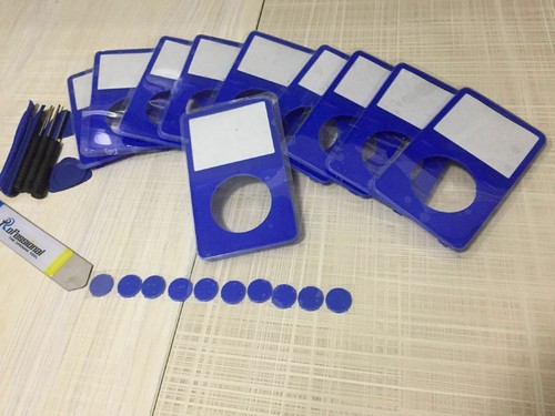 10X BLUE Front Faceplate Housing Case Cover + Button iPod Video 30/60/80GB - Picture 8 of 12