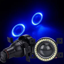 LED Angel Eyes Blue Halo Ring Fog Light DRL Fit 2016 2017 2018 2019 Honda Civic