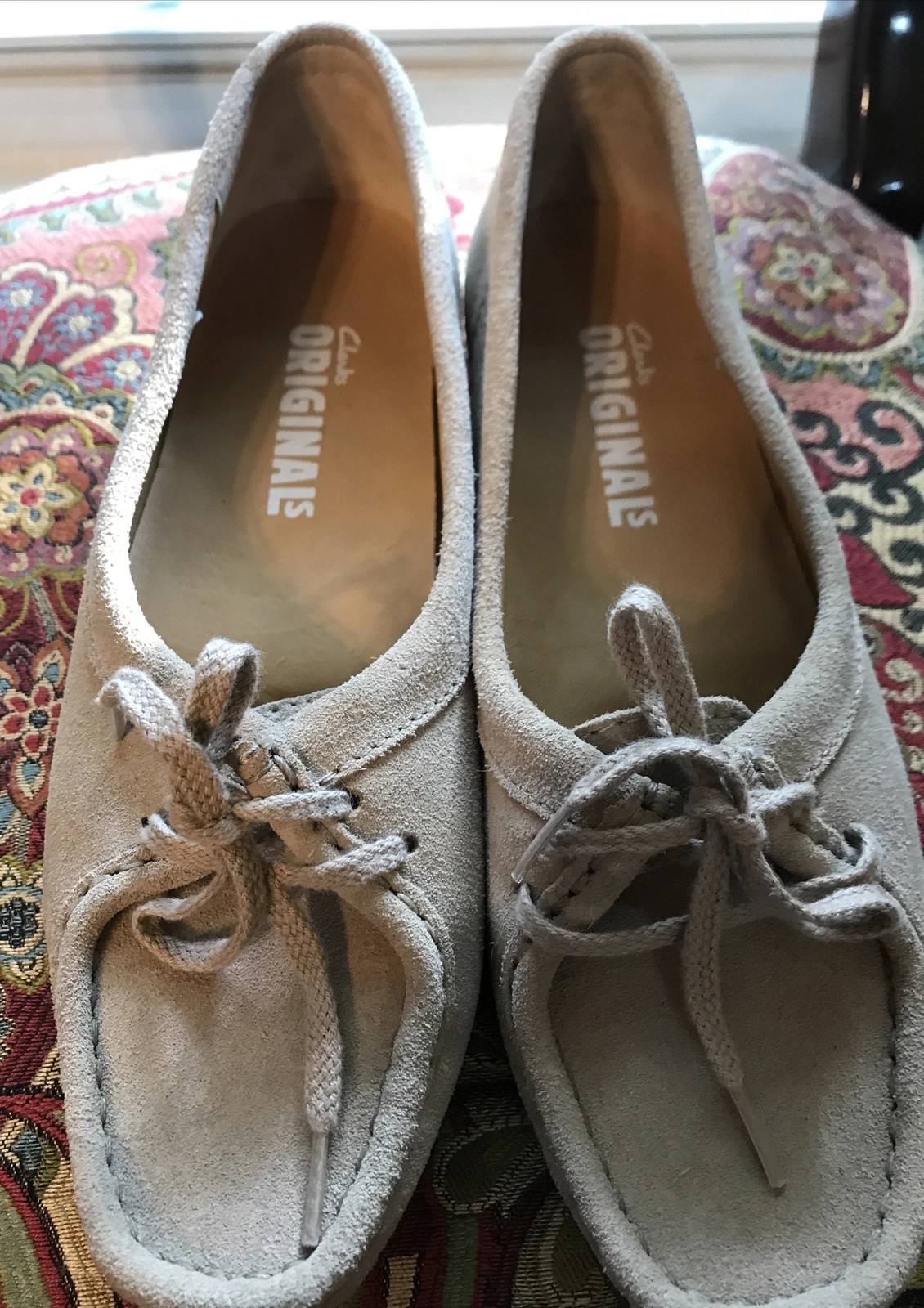 Mocassini Clarks Originals scarpe Oxford scarpe basse donna 8 5 marrone chiaro pelle scamosciata sabbia chic