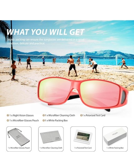 Sonnenbrille polarisiert 100% UV-Schutz rund um Männer und Frauen Autofahren - Bild 11 von 13