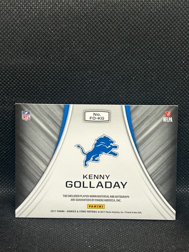 2017 Rookies & Stars Freshman Orientation Kenny Golladay /75 RPA Patch Auto RC - Picture 2 of 2