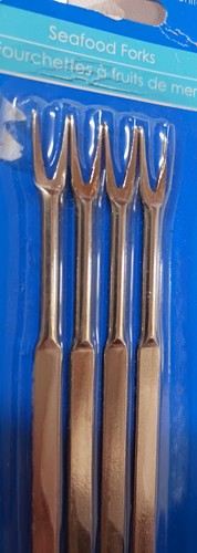 4 PACK SEAFOOD FORKS BY COOKING CONCEPTS A MUST HAVE ITEM SEE PICS - Picture 8 of 10