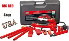 4 Ton Auto Body Frame Repair Kit Hydraulic Ram, with Blow Mold Storage Case