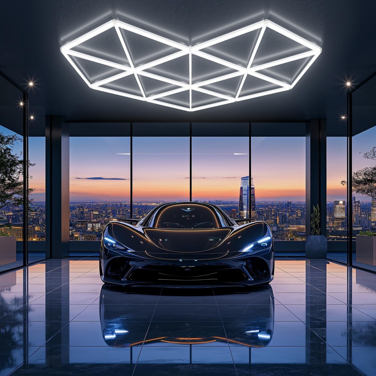Hexagon Garage Lights, Super Bright Garage Lights Ceiling Led