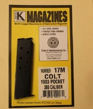 New Magazine from Triple K For Colt Model 1908 /1903 380 ACP 7 Round Free Ship