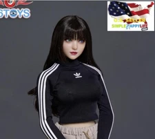 Z6TOYS 1/6 Female PALE Head Sculpt Movable Eyes For 12" Figure ZC015 G ❶USA❶