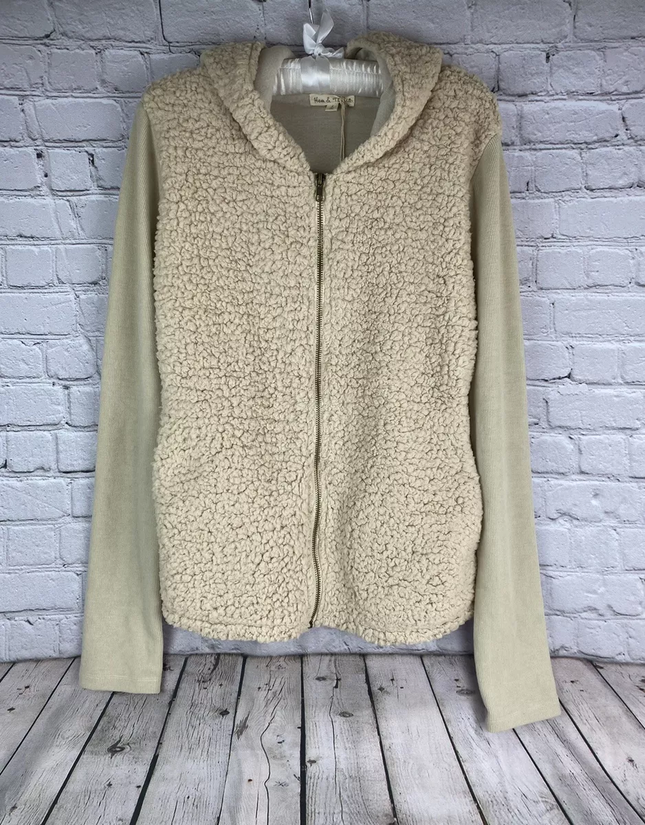 Hem and shop thread fuzzy jacket