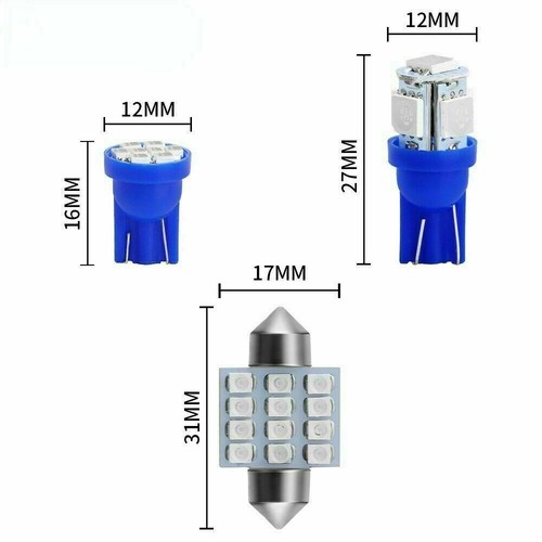 13pcs Premium Ice Blue LED Interior Lights Kit For 1998-2008 Pontiac Grand Prix - Picture 6 of 11