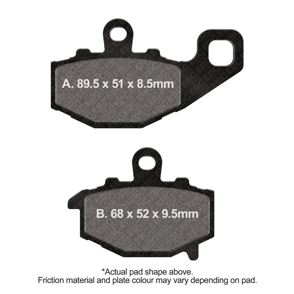 EBC Motorcycle Brake Pads DMX Rear Right Kawasaki ZRX 400 ZR 1994 - 1995