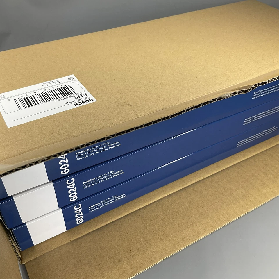 Juego de 3 filtros de aire de cabina BOSCH GENUINOS para Audi 90 A4 S4 1993-2002 VW Passat 6024C Foto 4 de 4