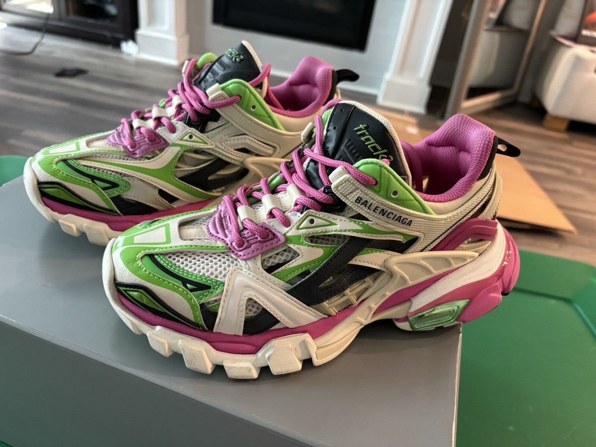 Pink And Green Balenciaga Track Two Open Sneakers | eBay