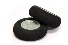 One Pair 2-1/2in RC Airplane Foam Wheels w/Plastic Hub (24mm x 65mm)