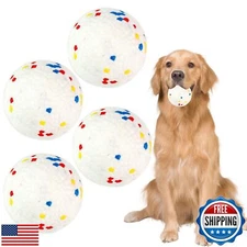 Wortade Dog Balls Dog Toys for Aggressive Chewers 4pack Indestructible Tennis