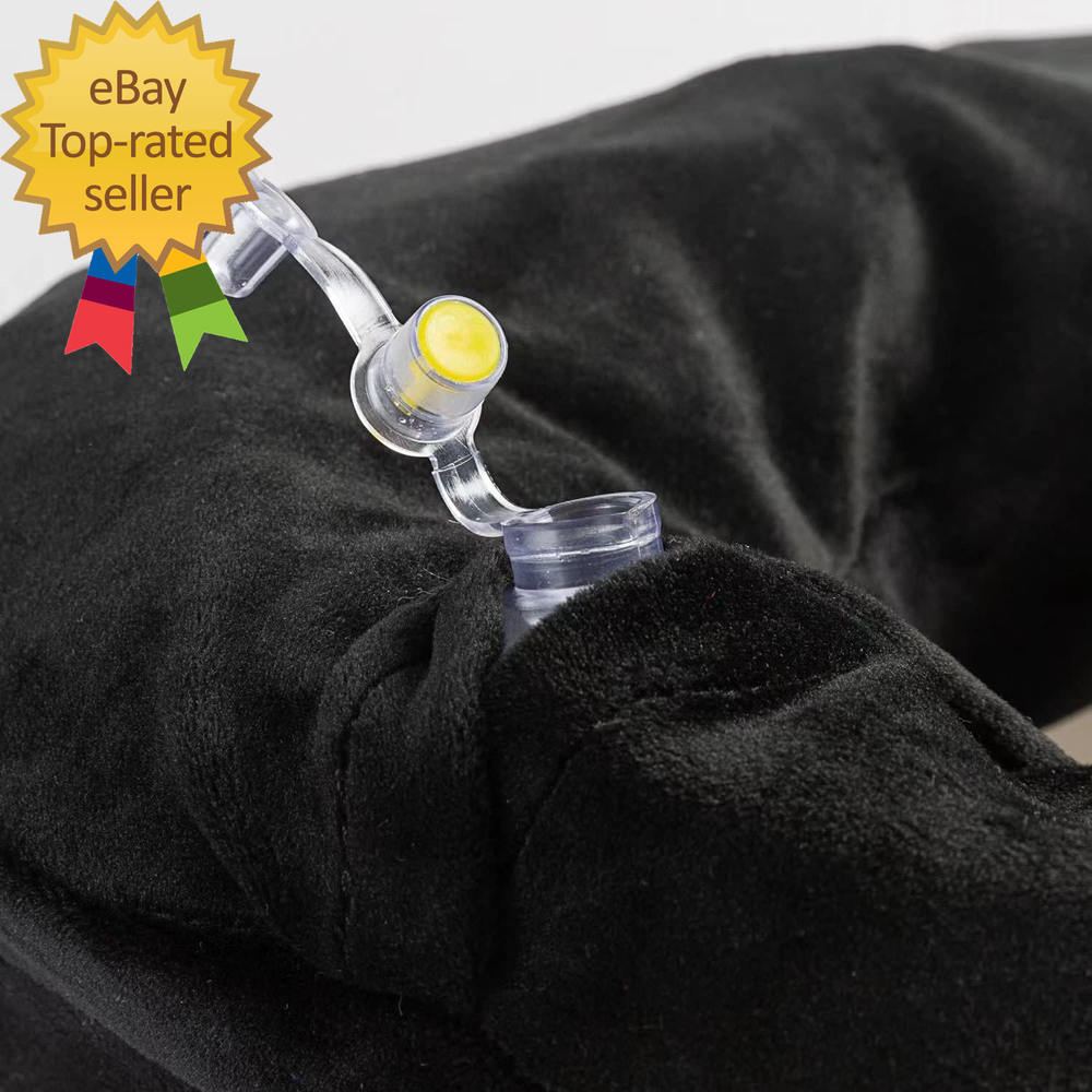 Inflatable Neck Pillow for Travel - Airplane Car Camping Support