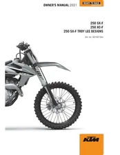 KTM Owners Manual Book Guide 2021 250 SX-F Troy Lee Designs