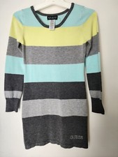 Guess Girls Color Block Sweater Dress Size S / 8 Gray