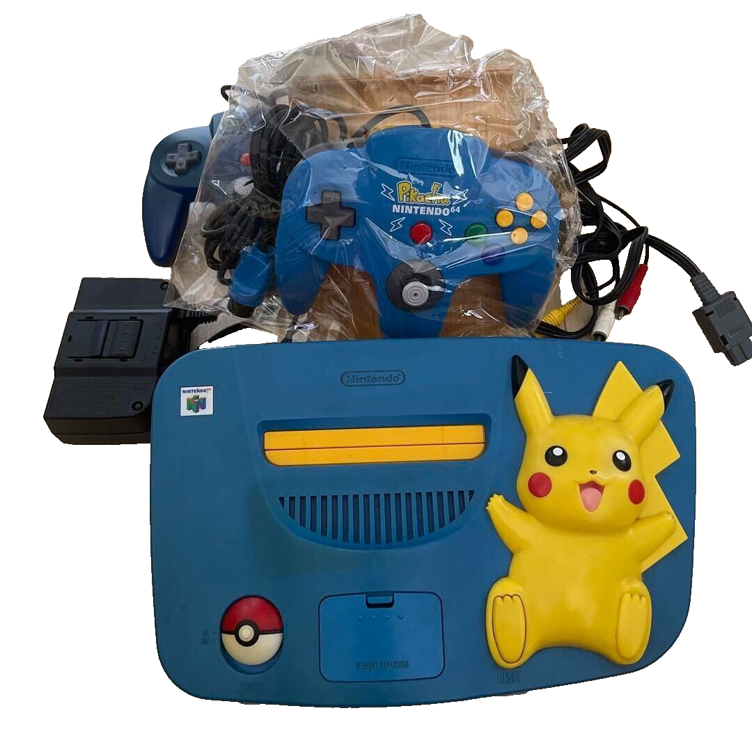 Nintendo 64 Pikachu Console Blue Edition No Box Good | eBay