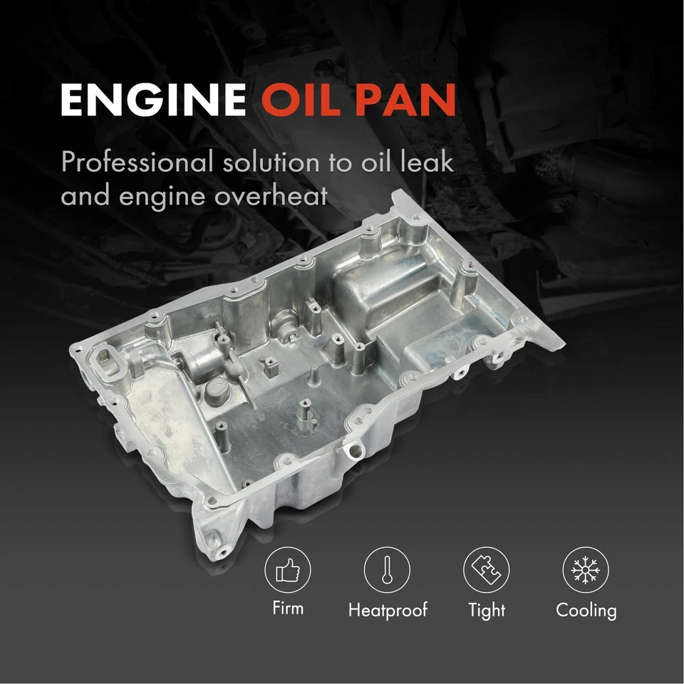 Engine Oil Pan w/ Drain Plug for Saab 9-3 2003-2011 9-3X 10-11 9-5 2011 L4 2.0L - Image 2 of 4