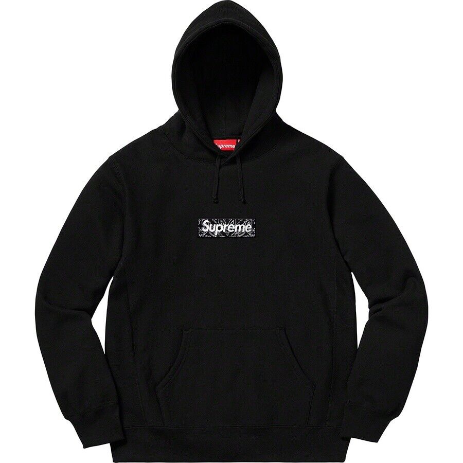 Supreme 19FW Bandana Box Logo Hooded Sweatshirt Black S | eBay