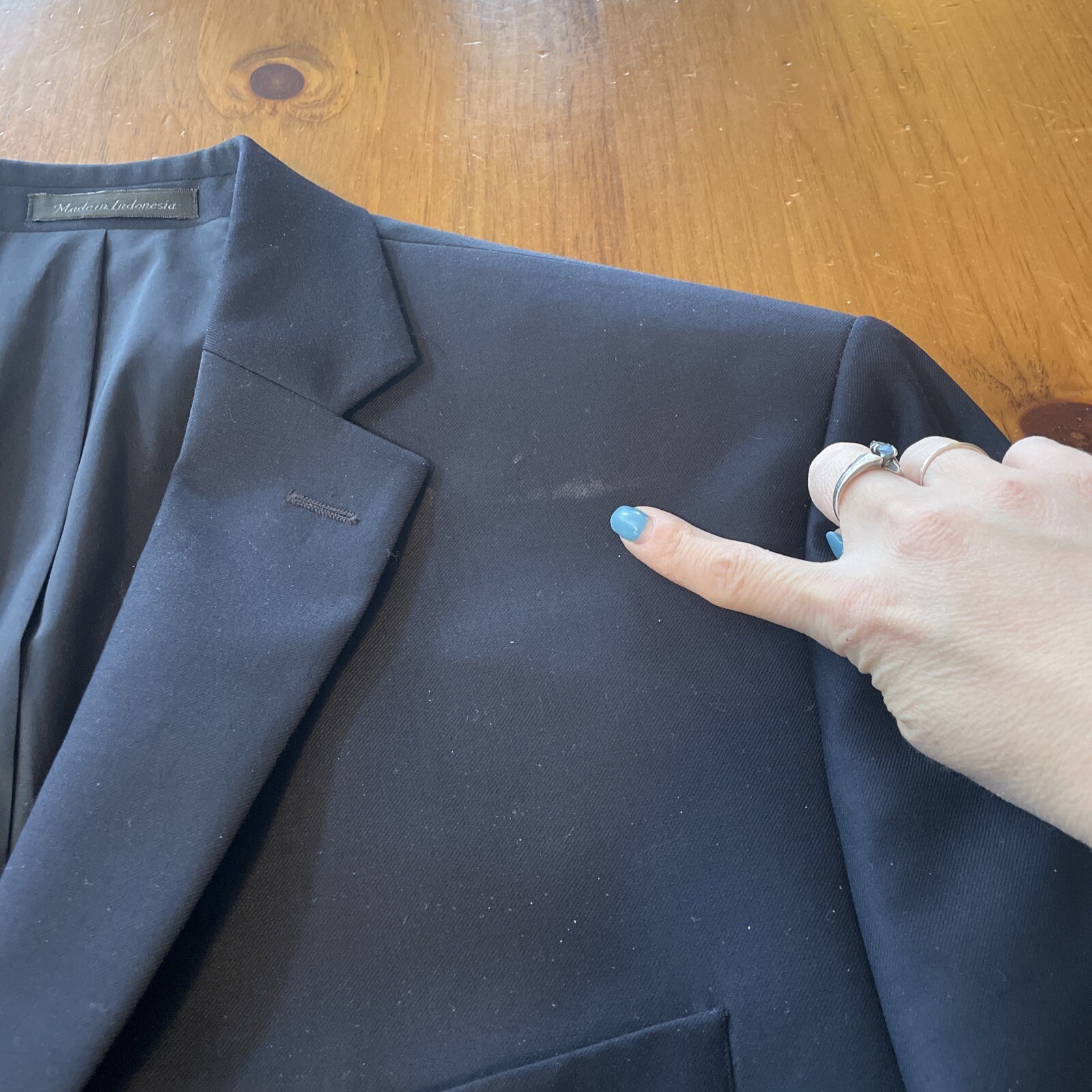 Lauren Ralph Lauren Wool Navy Blue Mens 46R Gold Button Blazer Sport Coat Jacket - Picture 3 of 12