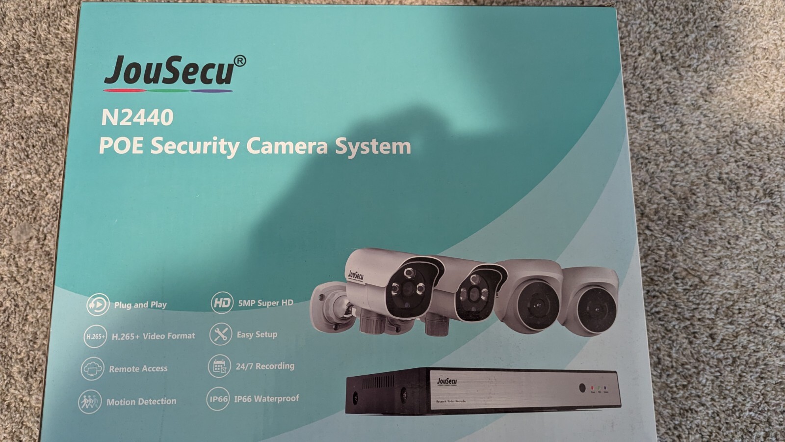 Security Camera System: PoE Security Cameras Wired with Motion Detection-image