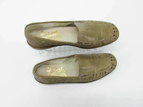 Rieker Womens Shoes Dora 64 Size 7.5M EUR 38 Brown Loafer Pre Owned qp - Picture 2 of 12
