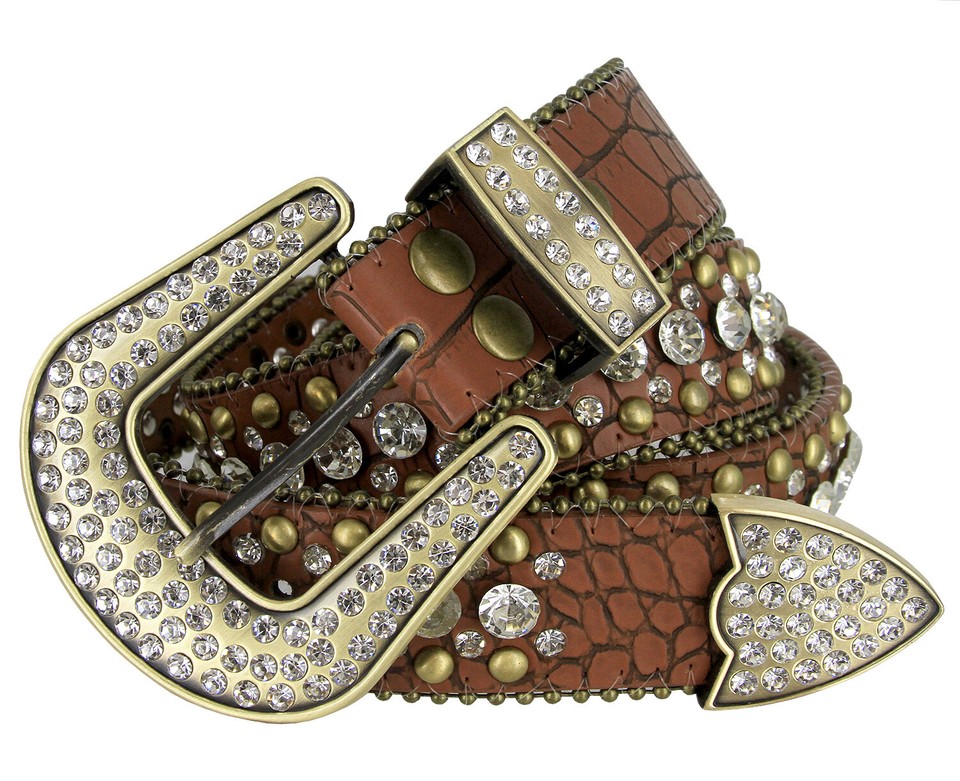Cintura Pelle DECHOL Cintura Western Uomo/donna Con Strass E Borchie - Pelle, Regolabile, Stile Cowboy, Punk, Hip Hop Cintura Cowboy Borchie - Foto 6