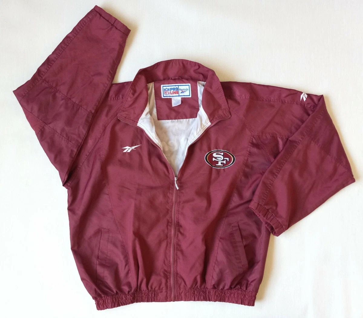 Vintage 90s San Francisco 49ers Reebok Pro Line Jacket Size XL Nylon  Linning | eBay
