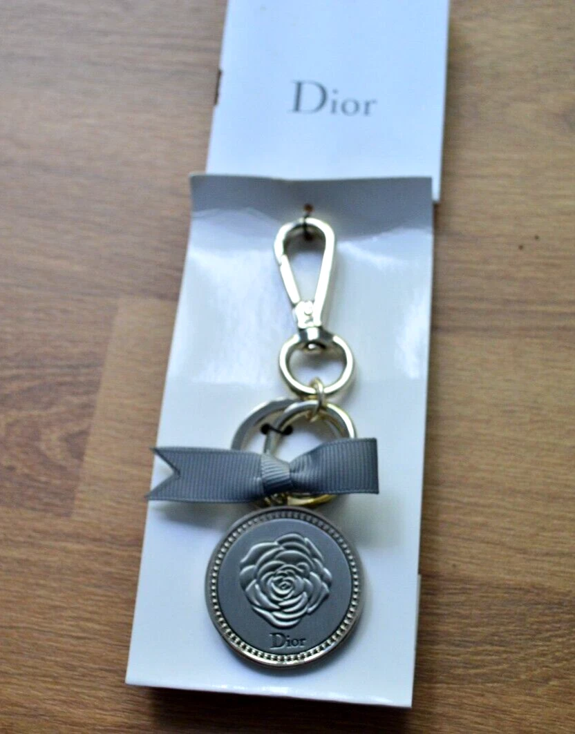 RARE PORTE CLÉS CHRÉTIEN DIOR CHAÎNE LA ROSE SAC FEMME ACCESSOIRE