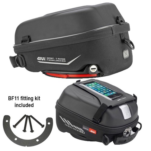 Givi ST605+ 5Ltr TankLocked Tank Bag new updated model + BF11 BMW kit eBay