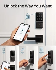 Security Smart Lock C210, EUFY Keyless Entry Door Lock, Built-in WiFi Deadbolt,