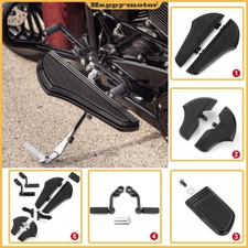 Defiance driver passenger Floorboards brake pedal covers For Harley street glide