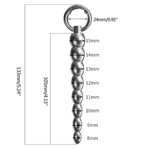 Male Dilator Beads Urethral Plug Sounding Penis Plug Sound Stainless Steel S/M/L - Picture 11 of 11